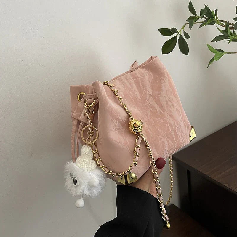 Womens bag with pendant versatile crossbody 232636