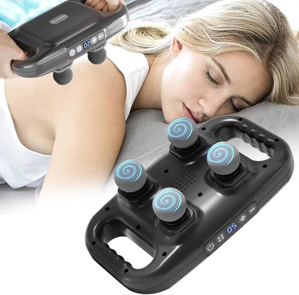 4 heads massager machine for pain relief | جهاز تدليك بأربع رؤوس لتخفيف الألم
