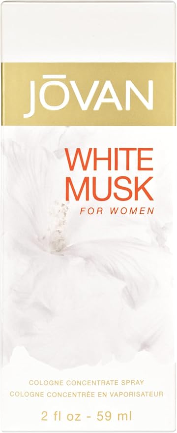 Jovan White Musk Eau de Cologne Spray Vegan Formula, 59ml