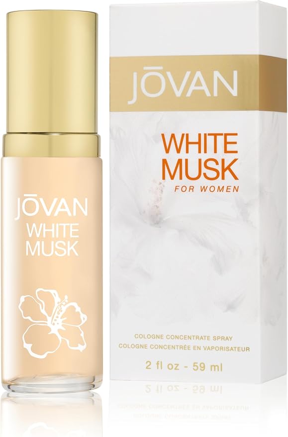 Jovan White Musk Eau de Cologne Spray Vegan Formula, 59ml