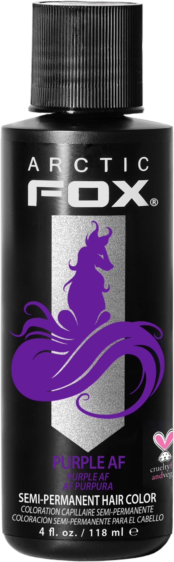 ARCTIC FOX Vegan Hair Color Dye (4 Fl Oz, PURPLE AF)