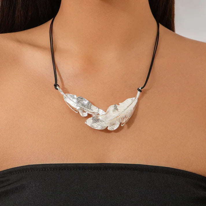 Skull coffin leather wax line necklace hip hop