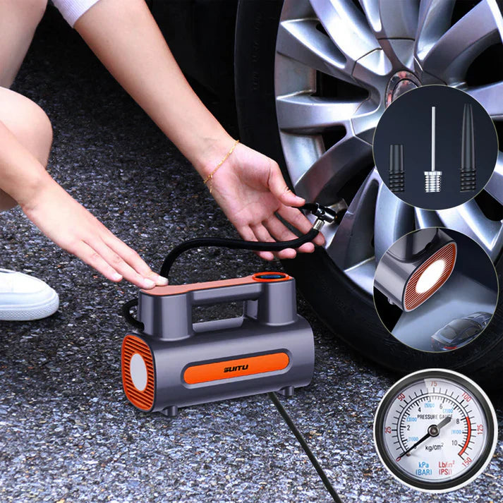Tire inflator 12v dc portable compressor electric dc auto tire pumps for car tires 486092